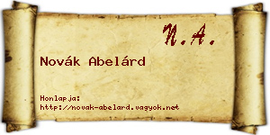 Novák Abelárd névjegykártya